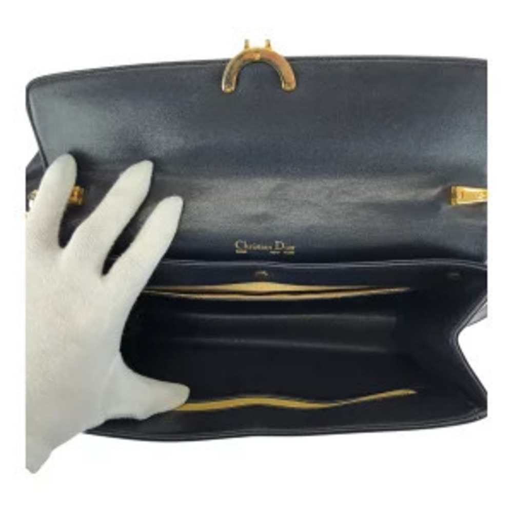 Christian Dior Black Leather Shoulder Bag Pouch - Picture 9 of 9